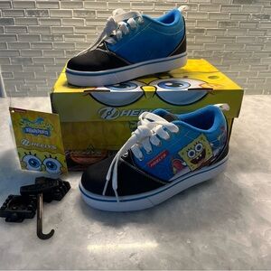 Sponge bob square pants heelys shoes size 2 new with box.